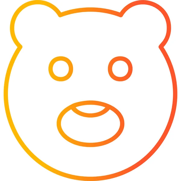 熊さん ウェブアイコンシンプルなデザイン — ストックベクタ