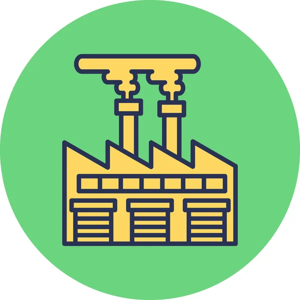 Fabrik Modernes Symbol Vektorillustration — Stockvektor