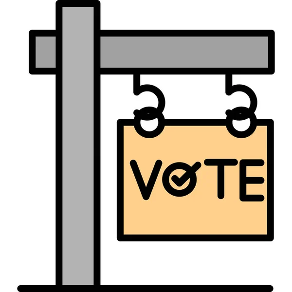 Icône Web Vote Illustration Simple — Image vectorielle