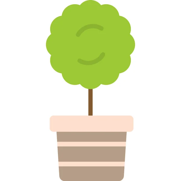 Icono Diseño Plano Simple Planta Myrtus — Vector de stock