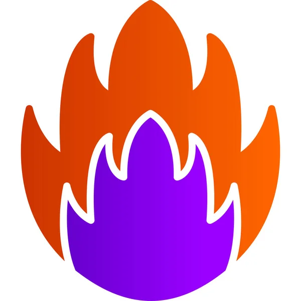 Simple Icono Del Logotipo Llama Ilustración Del Vector Fuego — Vector de stock