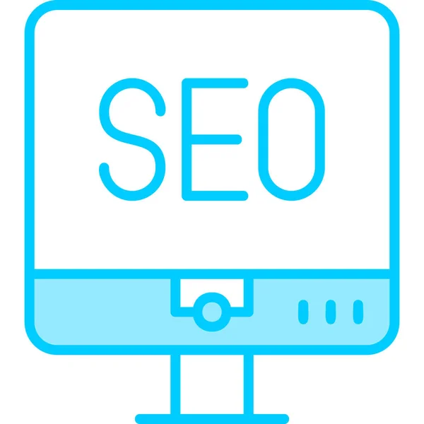 Seo Icono Web Ilustración Simple — Vector de stock