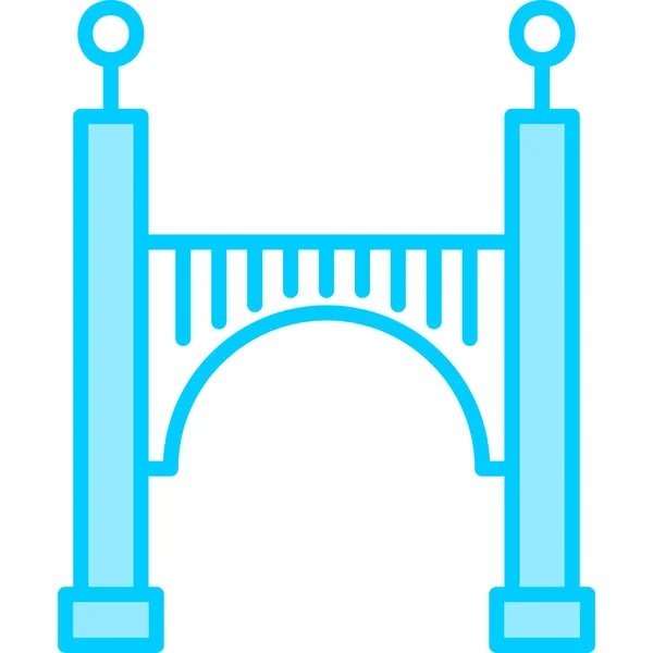 Bridge Modern Icon Vector Illustration — Stock Vector