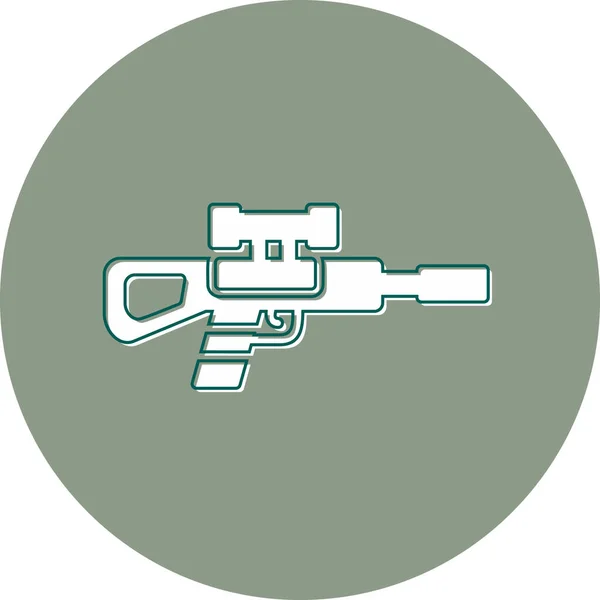 Francotirador Pistola Icono Web Simple Icono Ilustración — Vector de stock