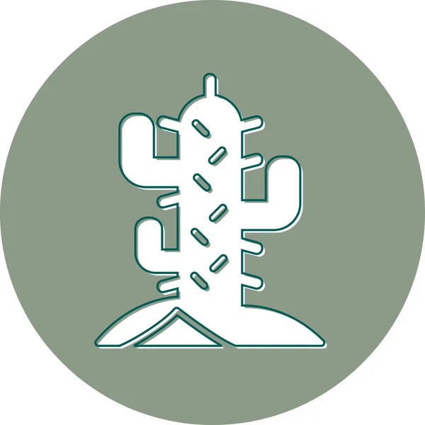 Cactus Icoon Modern Design Illustratie — Stockvector