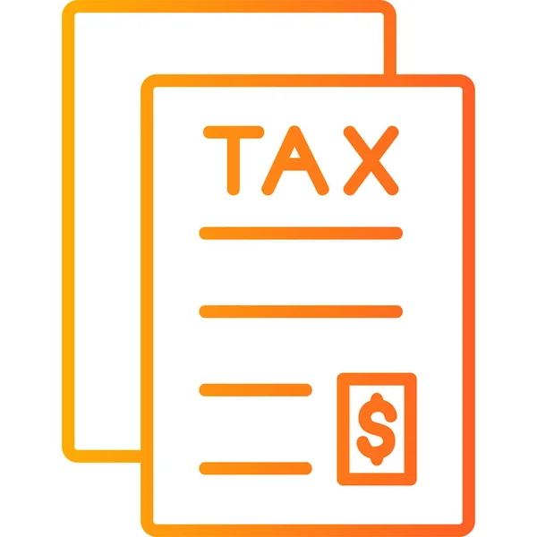 税金ファイルのアイコンベクトルイラスト — ストックベクタ