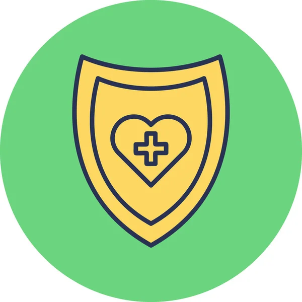 Ikona Internetowej Opieki Zdrowotnej Prosta Ilustracja — Wektor stockowy