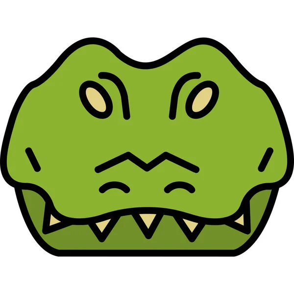 Crocodile Web Icon Simple Illustration — Stock Vector