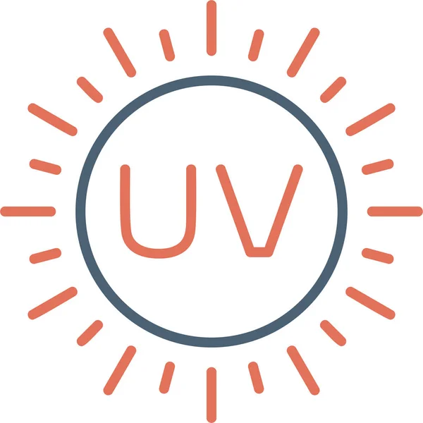 Zon Ultraviolet Vectoricoon — Stockvector