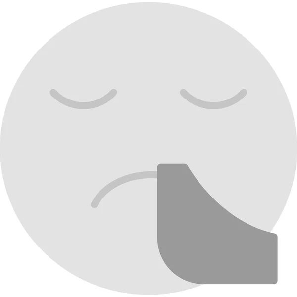 Sick Patient Sneezing Nose Avatar Illustration — Stock Vector
