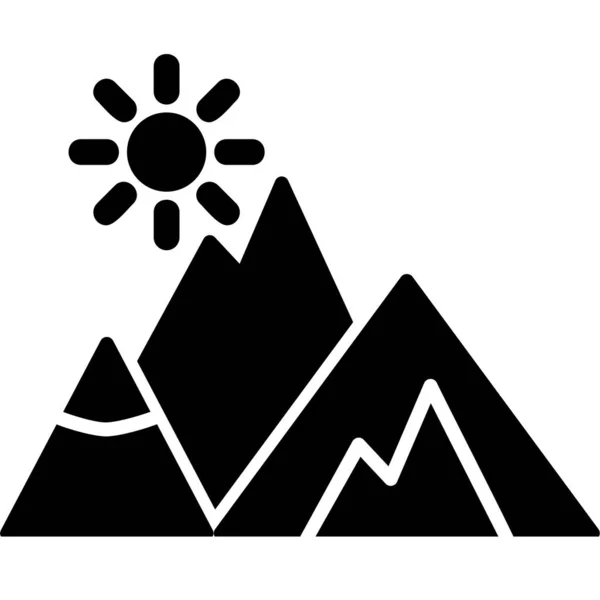 Icono Moderno Montaña Vector Ilustración — Archivo Imágenes Vectoriales