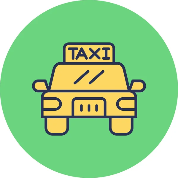 Taksi Simgesi Vektör Illüstrasyonu — Stok Vektör