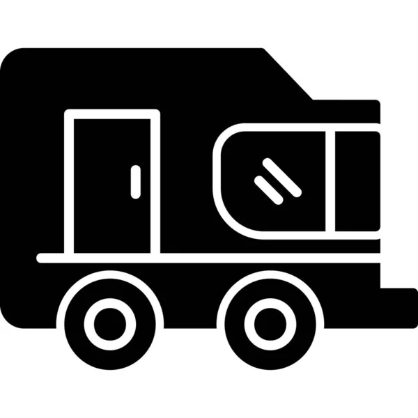 Caravana Reboque Web Ícone Ilustração Simples —  Vetores de Stock