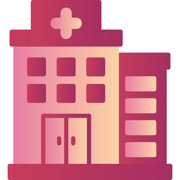 Hospital Icono Web Diseño Simple — Vector de stock