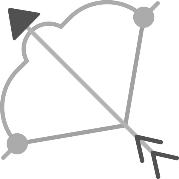Arco Vikingo Flecha Icono Web Ilustración Simple — Archivo Imágenes Vectoriales
