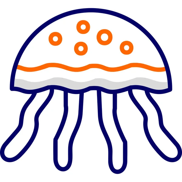 Jellyfish Icon Outline Illustration — Stock Vector