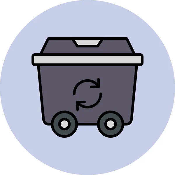 Recycling Web Symbol Einfache Illustration — Stockvektor
