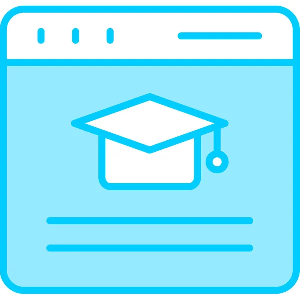 Éducation Icône Web Illustration Simple — Image vectorielle