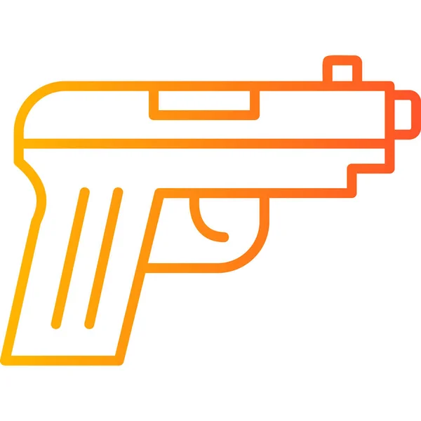 Pistola Ícone Arma Web Ícone Simples Ilustração —  Vetores de Stock