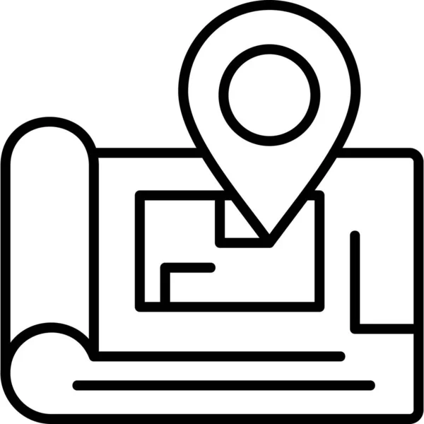 Seguimiento Gps Icono Navegación Ilustración — Vector de stock