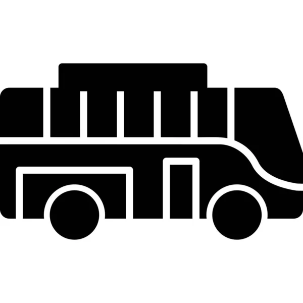 Autobús Icono Web Ilustración Simple — Vector de stock