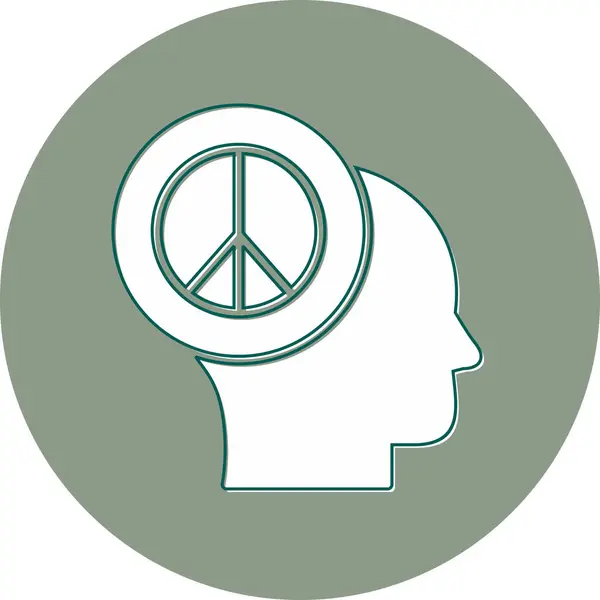 Peace Mind Modern Ikon Vektor Illusztráció — Stock Vector