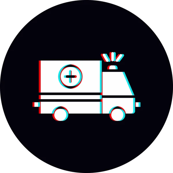 Ambulanza Icona Web Semplice Illustrazione — Vettoriale Stock