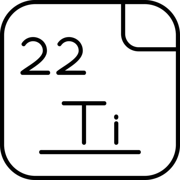 Titan Chemický Prvek Symbolem Atomovým Číslem22 Nachází Přírodě Pouze Jako — Stockový vektor