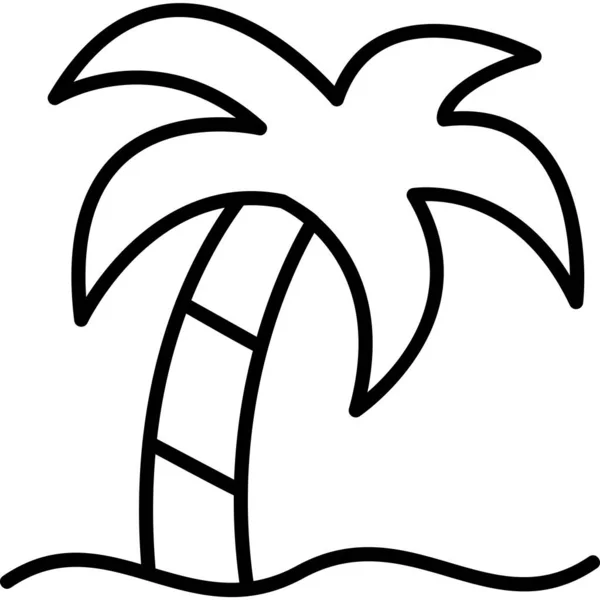 Palmboom Web Icoon Eenvoudige Illustratie — Stockvector