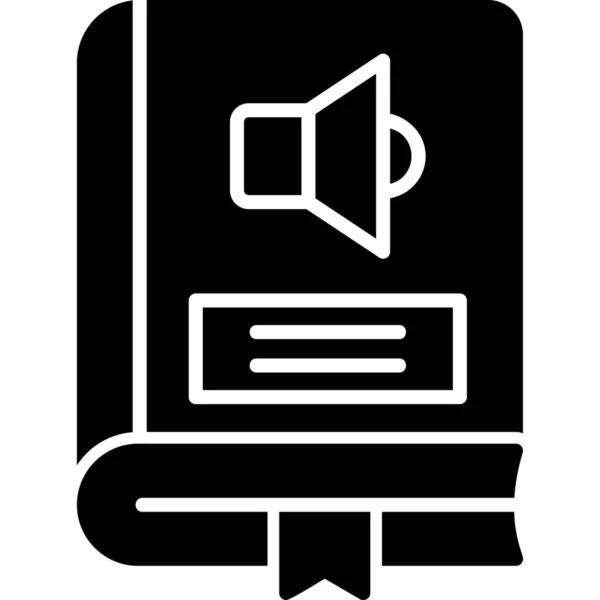 Icono Libro Audio Ilustración Diseño Moderno — Vector de stock