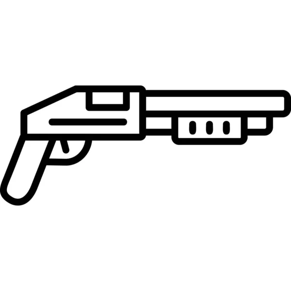 Shotgun Icon Web Einfache Icon Illustration — Stockvektor