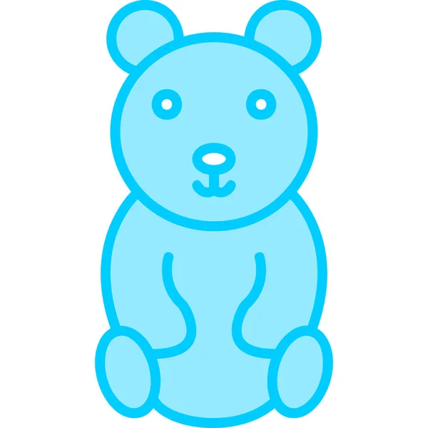 Teddy Bear Ikon Vektoros Illusztráció — Stock Vector