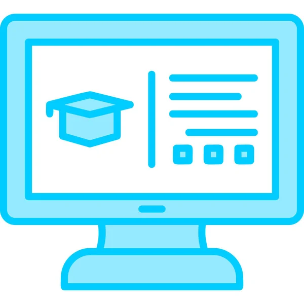 Online Education Simple Web Icon — Stock Vector