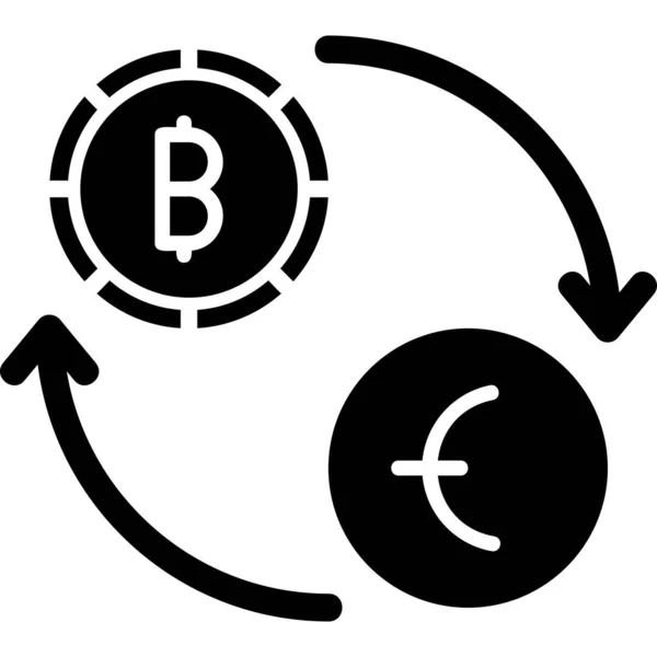 通貨交換 シンプルなウェブアイコン — ストックベクタ