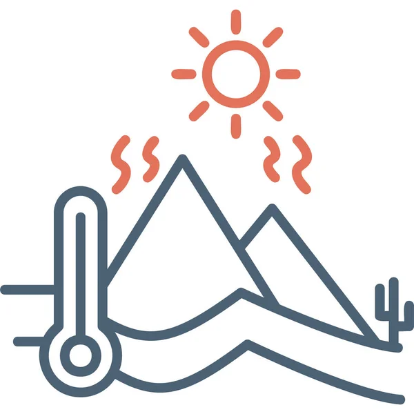 Varmt Väder Modern Ikon Vektor Illustration — Stock vektor