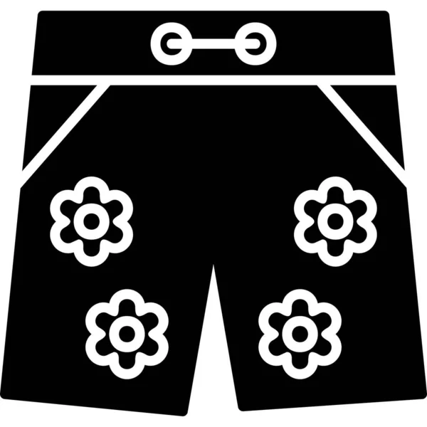 Shorts Icono Web Ilustración Simple — Vector de stock