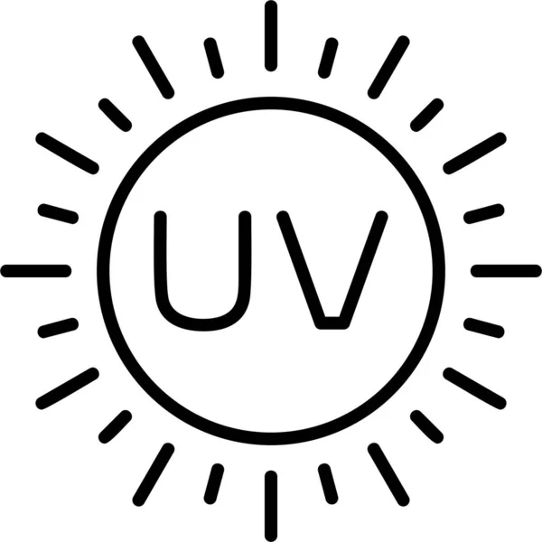 Sol Icono Del Vector Ultravioleta — Archivo Imágenes Vectoriales