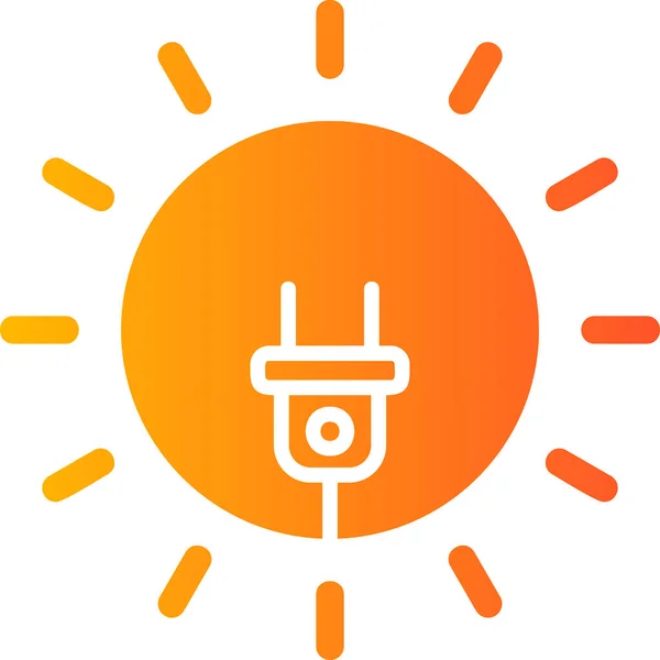 Icono Energía Solar Vector Ilustración — Vector de stock