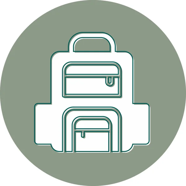 Mochila Icono Web Vector Ilustración — Archivo Imágenes Vectoriales