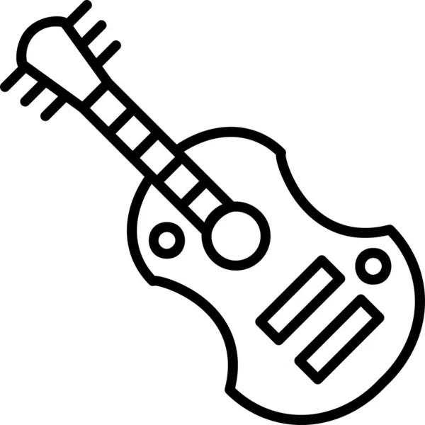 Kytara Webová Ikona Jednoduchá Ilustrace — Stockový vektor