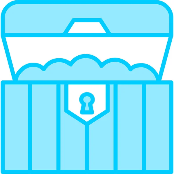 Treasure Chest Ícone Simples Ilustração Vetorial — Vetor de Stock