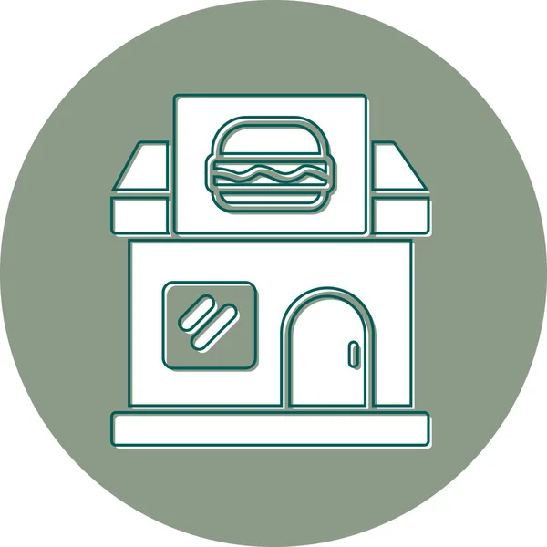 Ikona Food Shop Ilustrace Webu — Stockový vektor