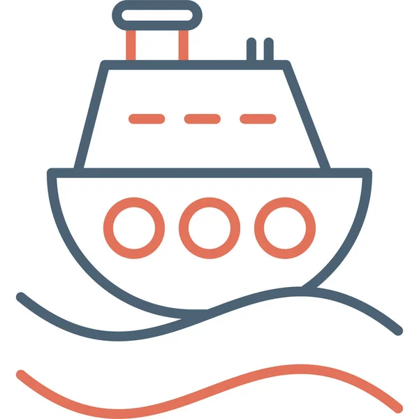 Schip Pictogram Vector Illustratie — Stockvector