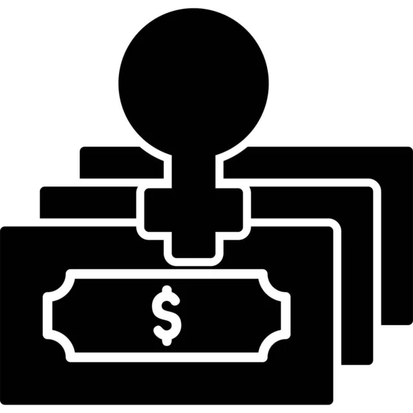 Geld Web Symbol Einfache Illustration — Stockvektor