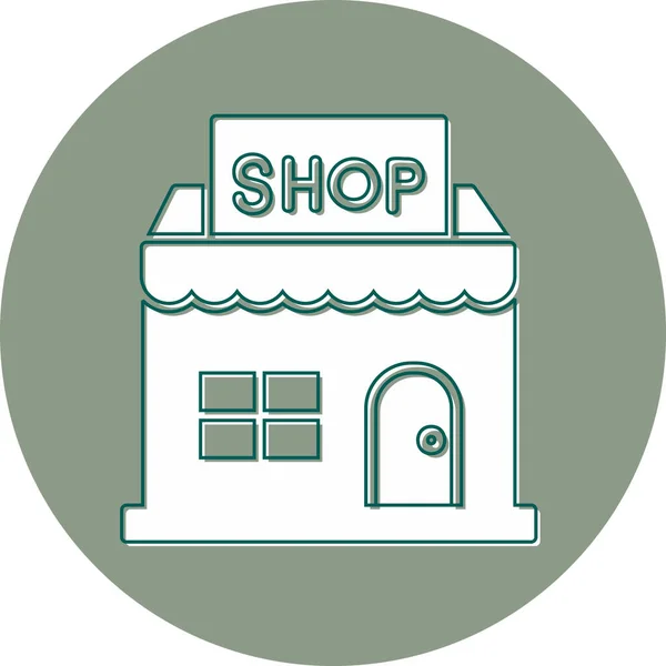 Shop Web Icon Einfache Illustration — Stockvektor