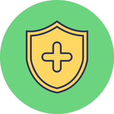 kalkan ikon vektör illüstrasyonu