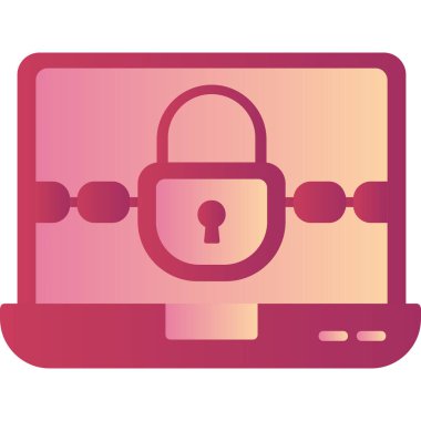 Fidye virüsü. Web simgesi basit illüstrasyon