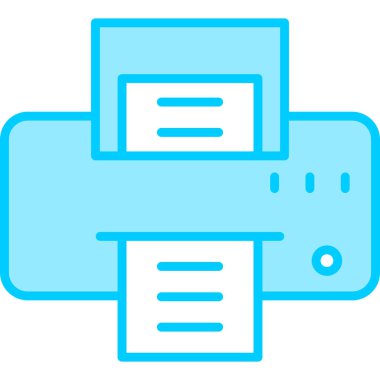 Yazıcı simgesi vektör illüstrasyonu