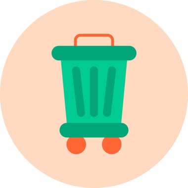 Trash bin icon, vector illustration simple design