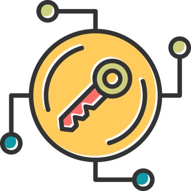 Anahtar. Web simgesi basit illüstrasyon